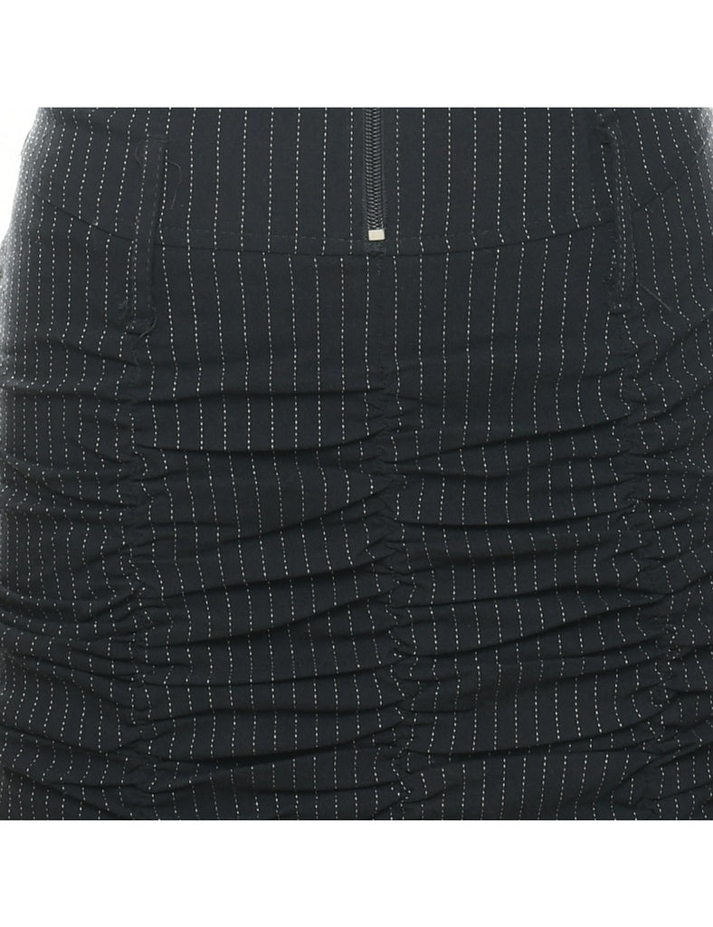 Pinstriped Y2K Halter Dress - XS