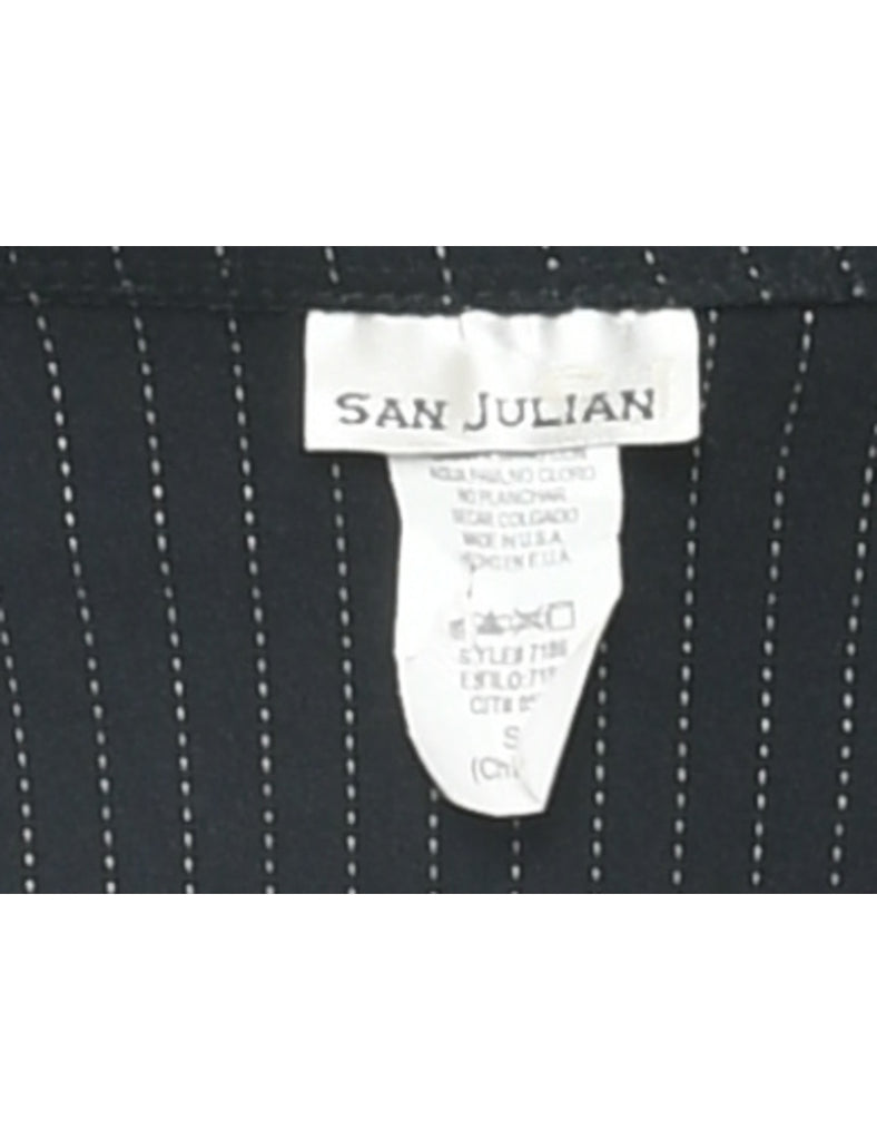 Pinstriped Y2K Halter Dress - XS