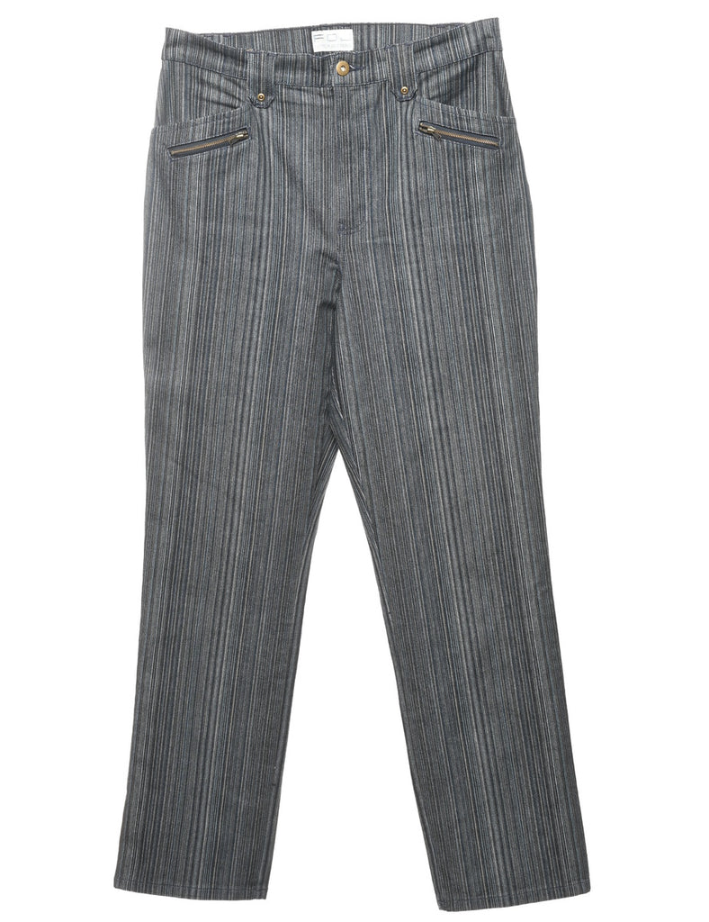 Pinstripes Tapered Jeans - W32 L32