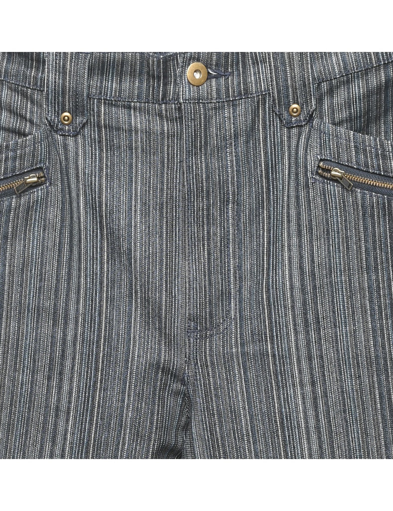 Pinstripes Tapered Jeans - W32 L32