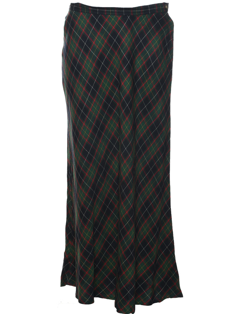Plaid Maxi Skirt - M