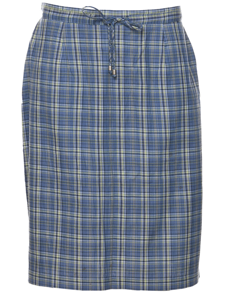 Plaid Pencil Skirt - M