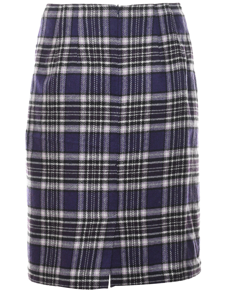 Plaid Pencil Skirt - M