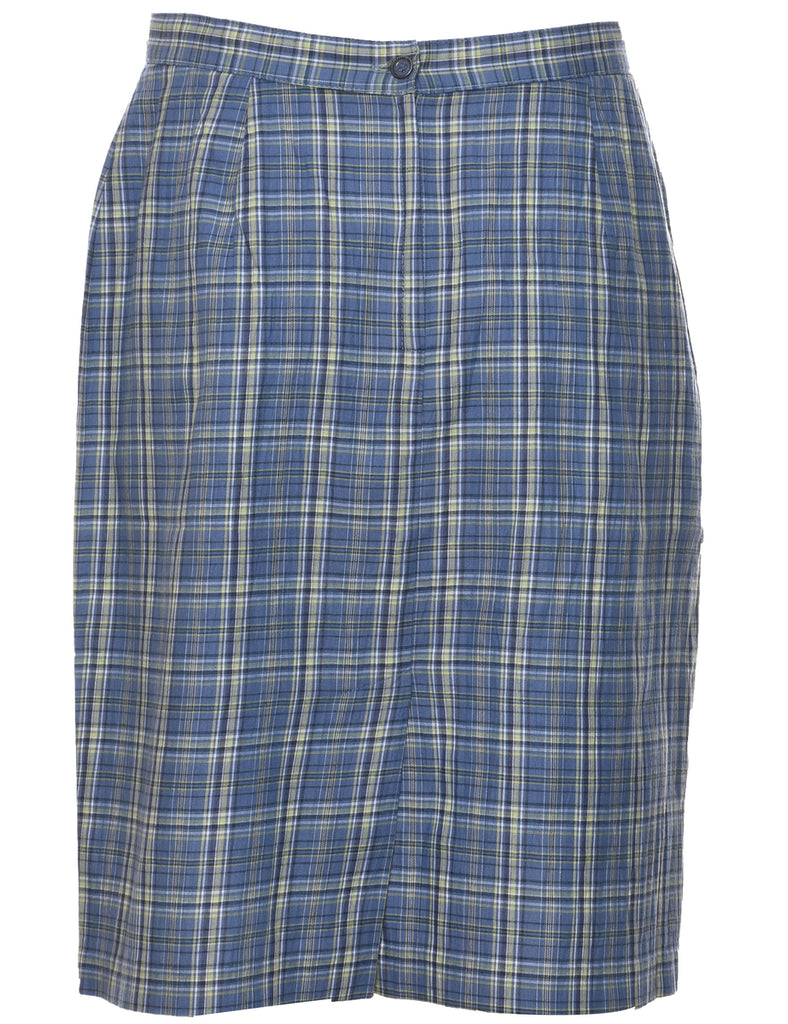 Plaid Pencil Skirt - M