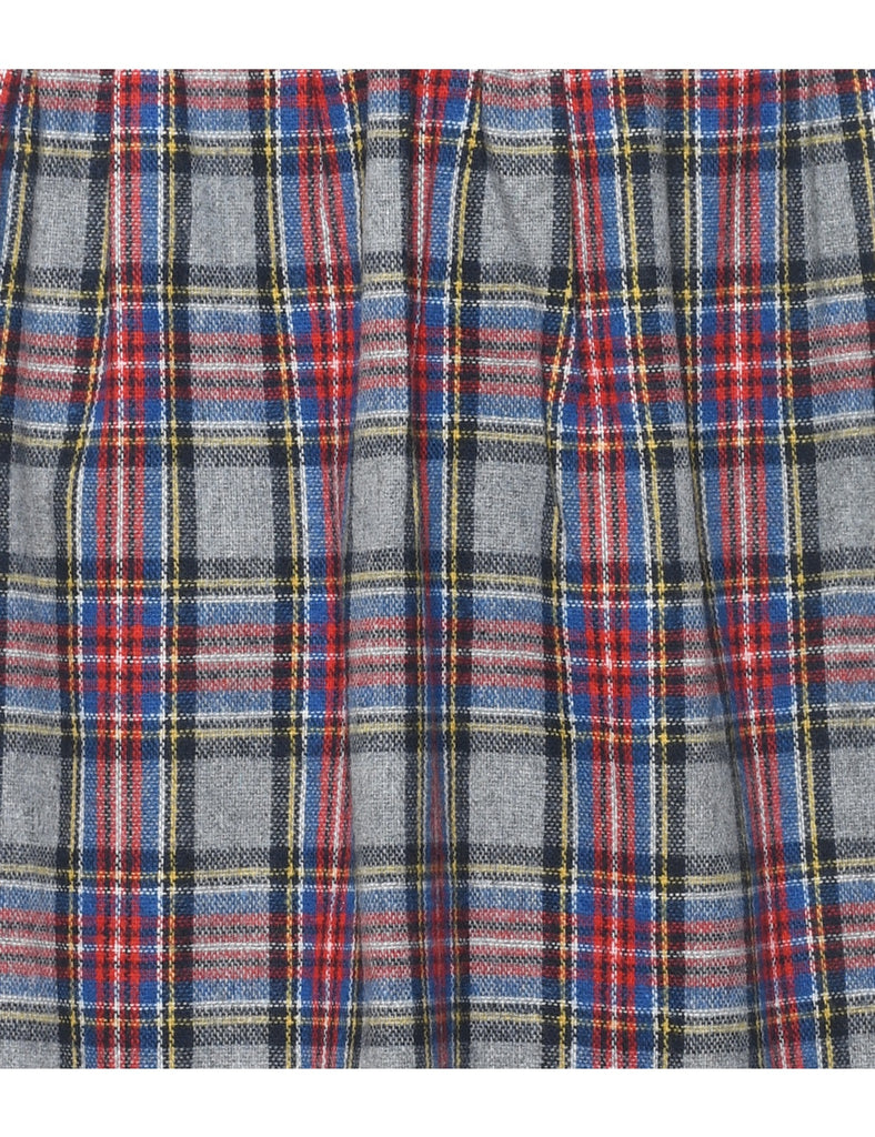 Plaid Pencil Skirt - M