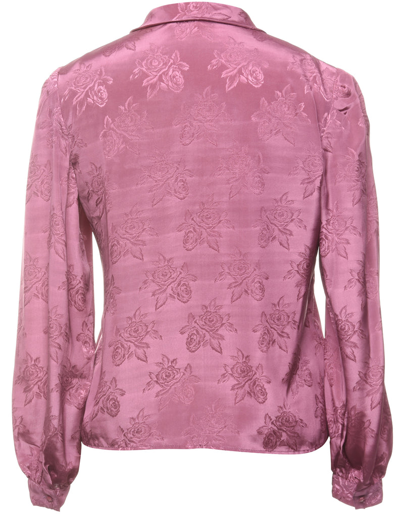 Plum Jacquard Blouse - M