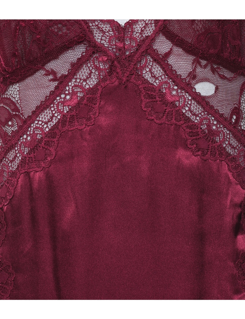 Plum Lace Babydoll - S