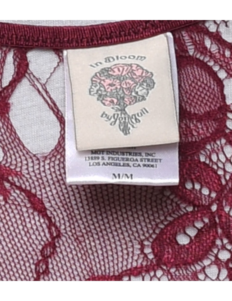 Plum Lace Babydoll - S