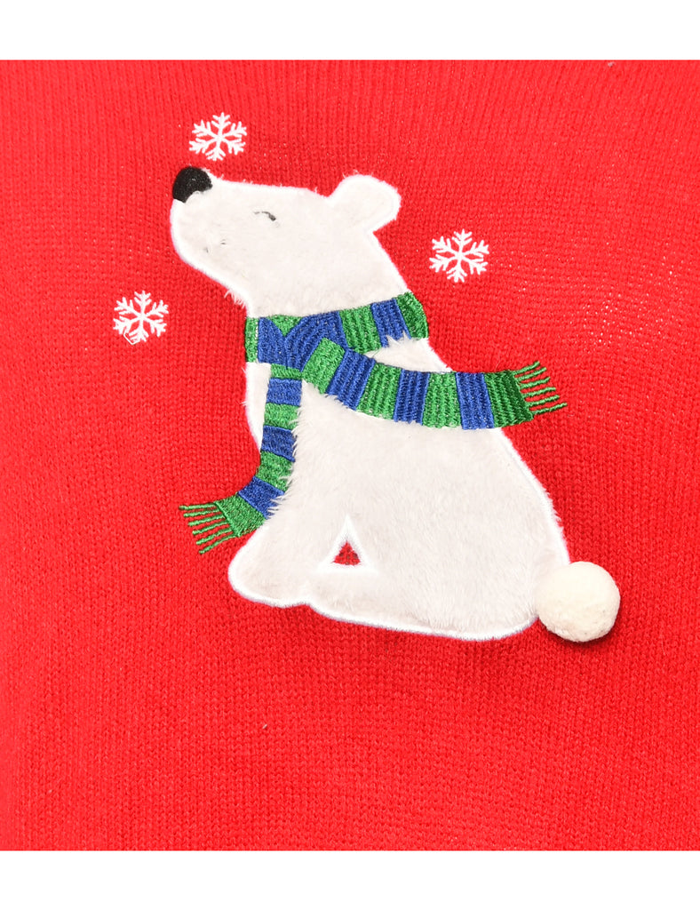 Polar Bear Christmas Jumper - L