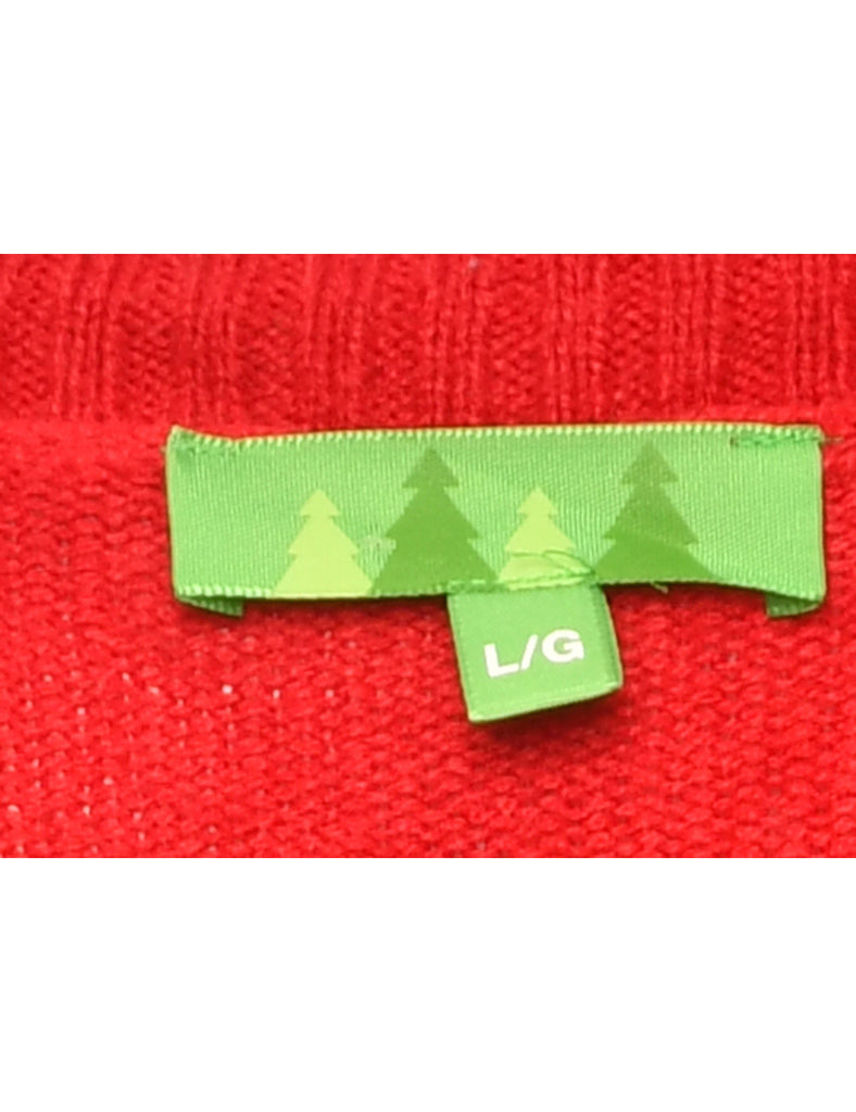 Polar Bear Christmas Jumper - L