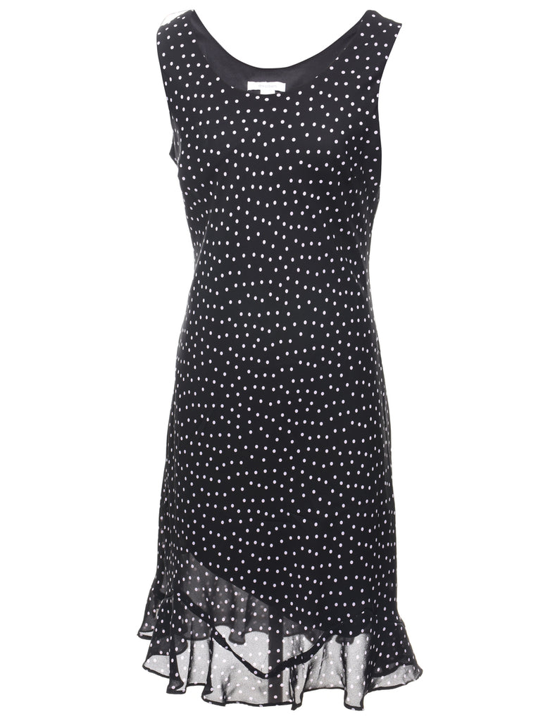 Polka Dot  Black Dress - M