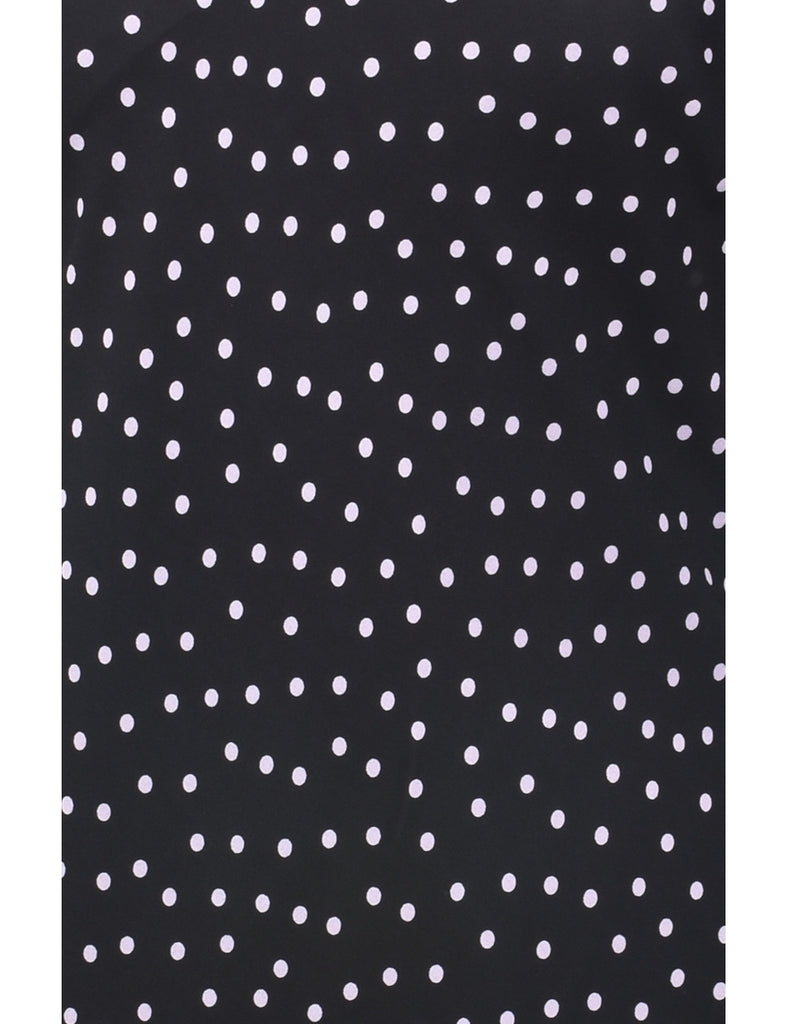 Polka Dot  Black Dress - M