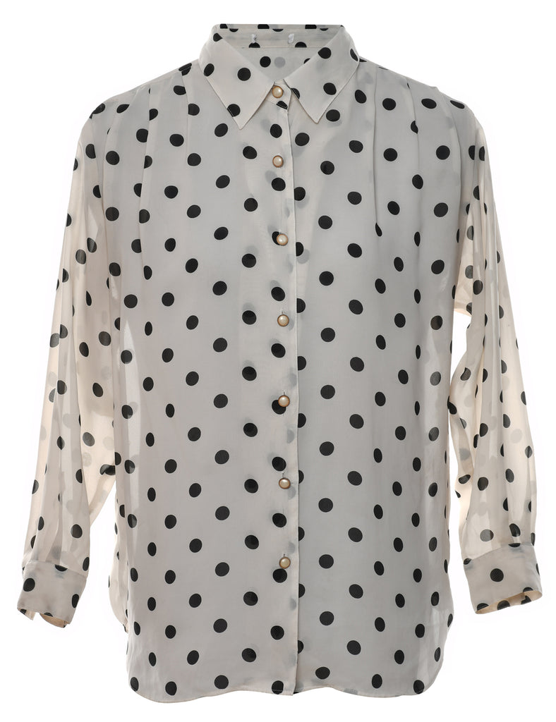 Polka Dot Blouse - L