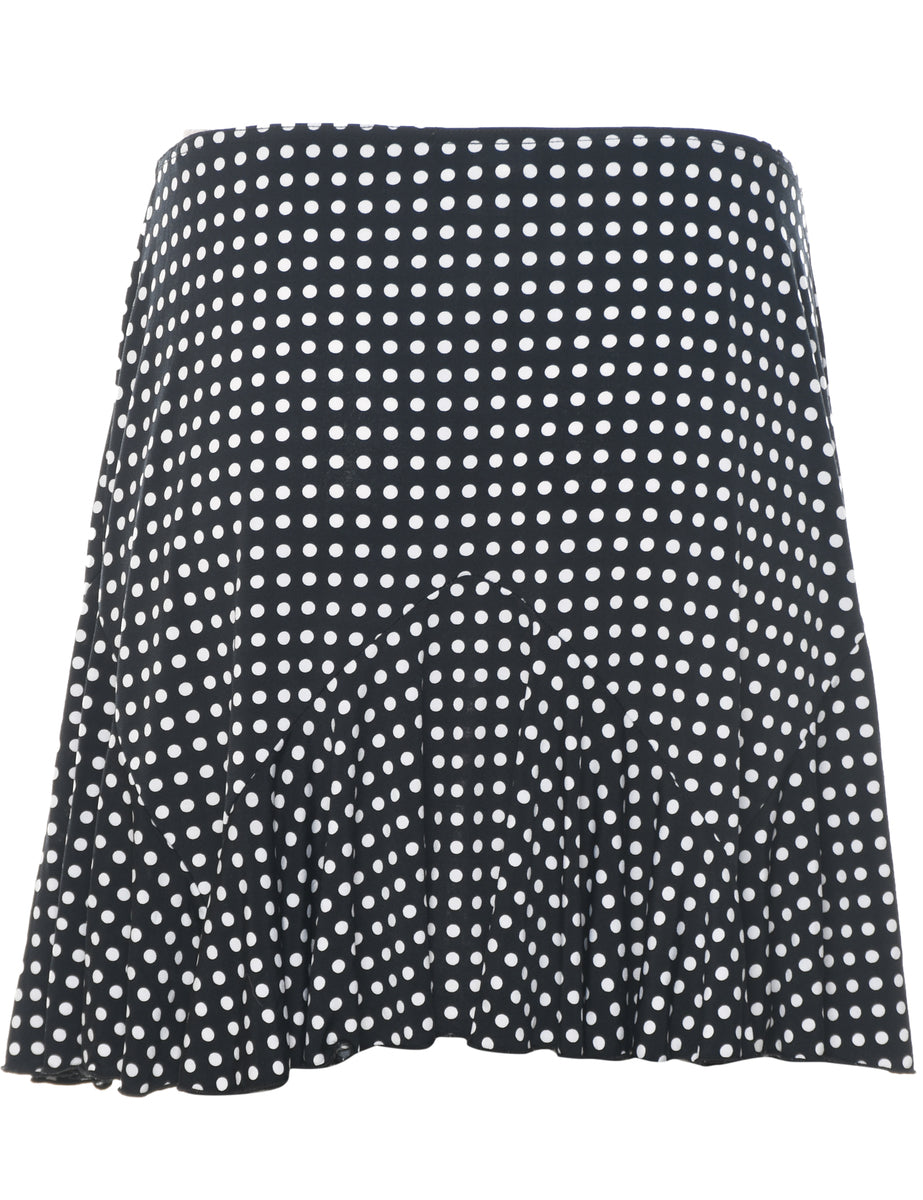 Polka dot flare skirt sales