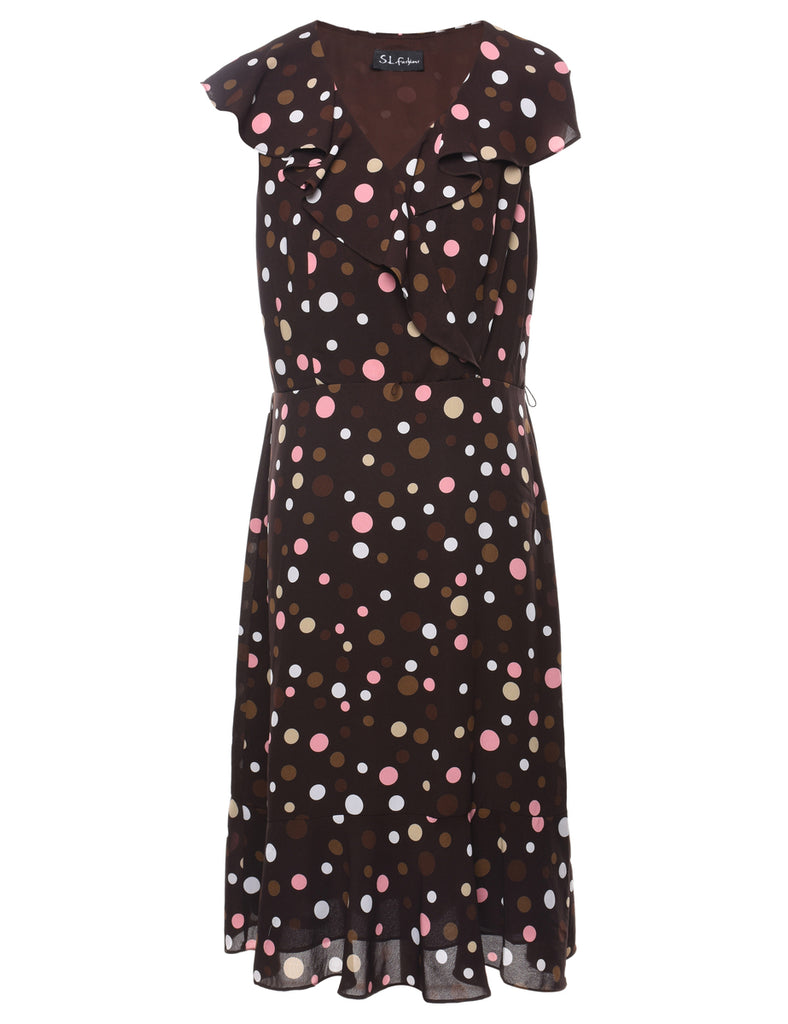 Polka Dot Frilly Dress - M