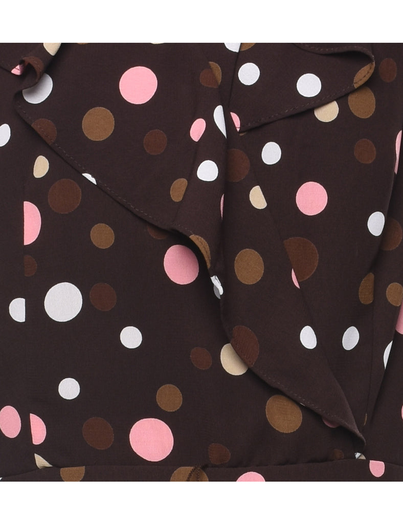 Polka Dot Frilly Dress - M