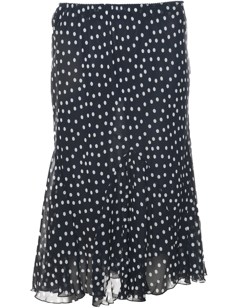 Polka Dot Midi Skirt - XS