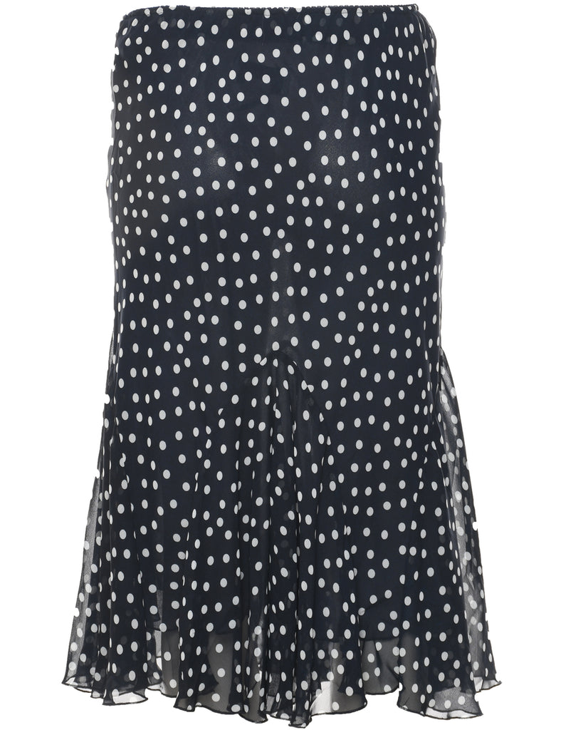 Polka Dot Midi Skirt - XS