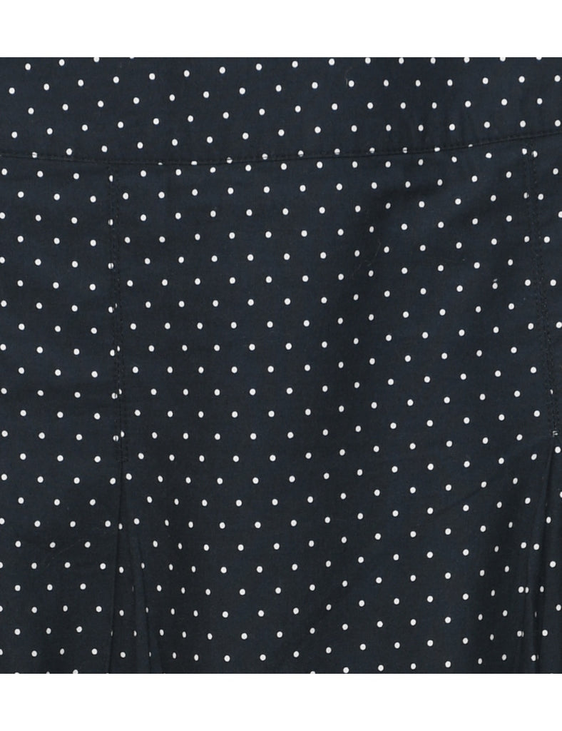 Polka Dot Pleated Skirt - M
