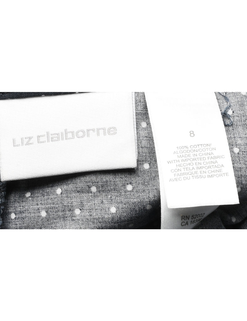 Polka Dot Pleated Skirt - M