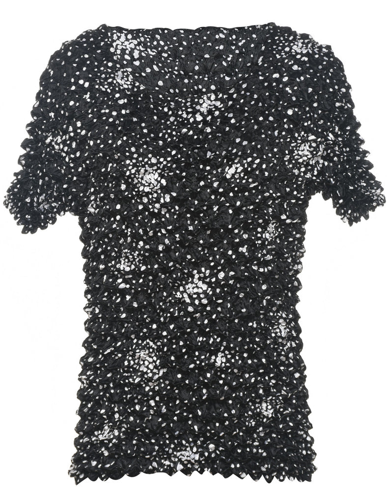Polka Dot Printed Top - L