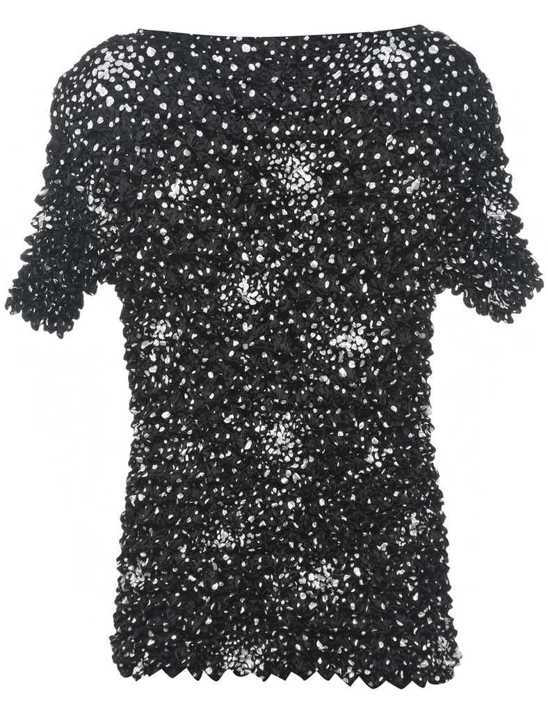 Polka Dot Printed Top - L