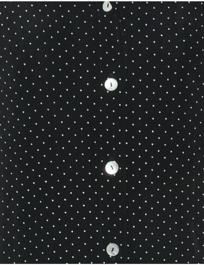 Polka Dot Shirt Dress - L