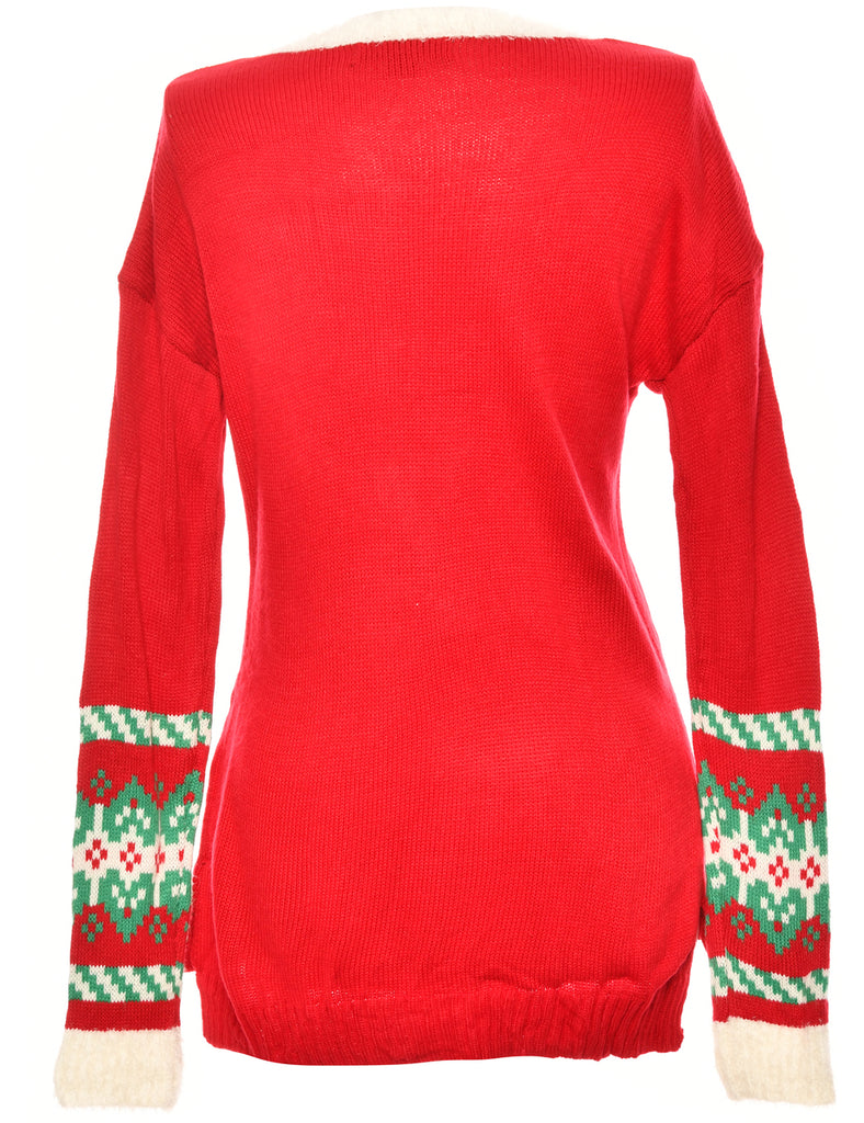 Pug Design Christmas Jumper - M