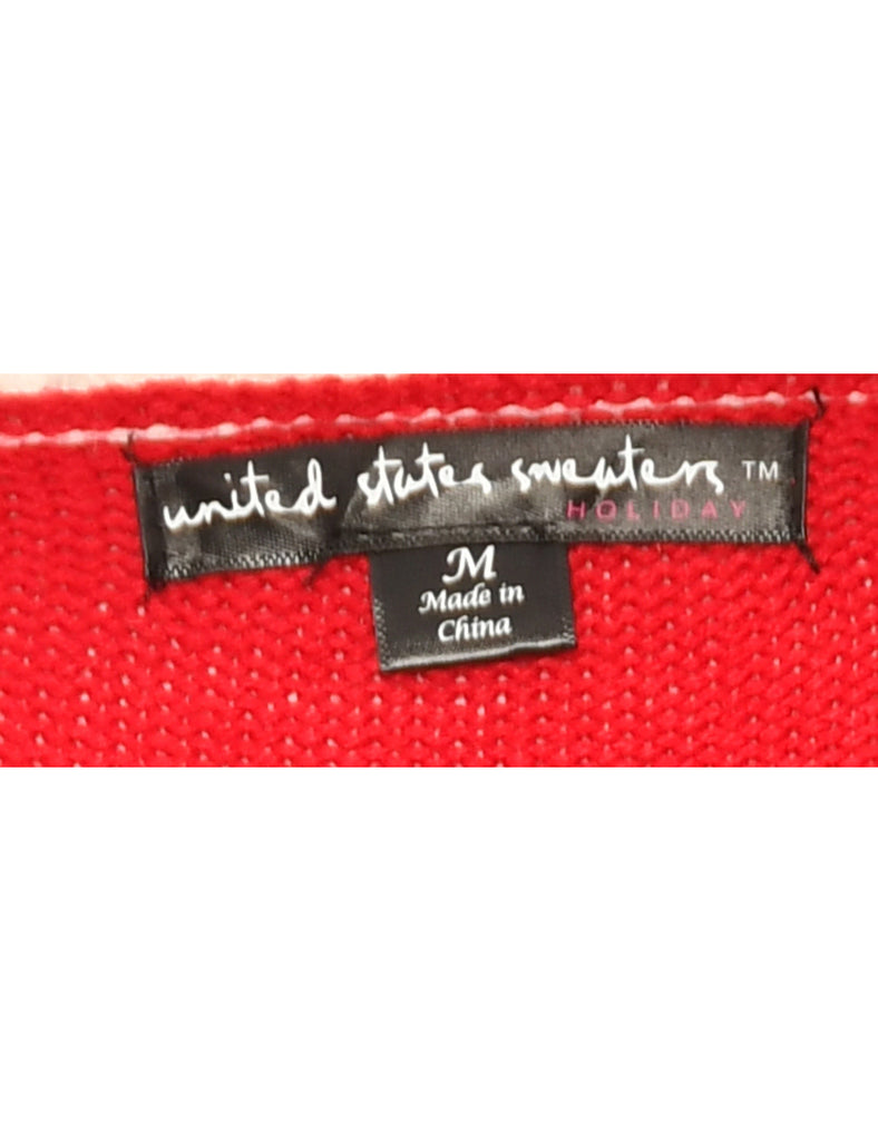 Pug Design Christmas Jumper - M