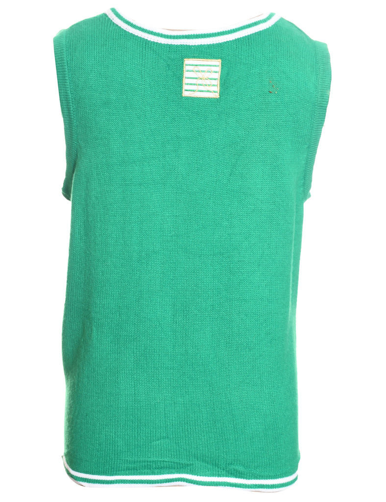 Pug Design Knit Christmas Vest - M