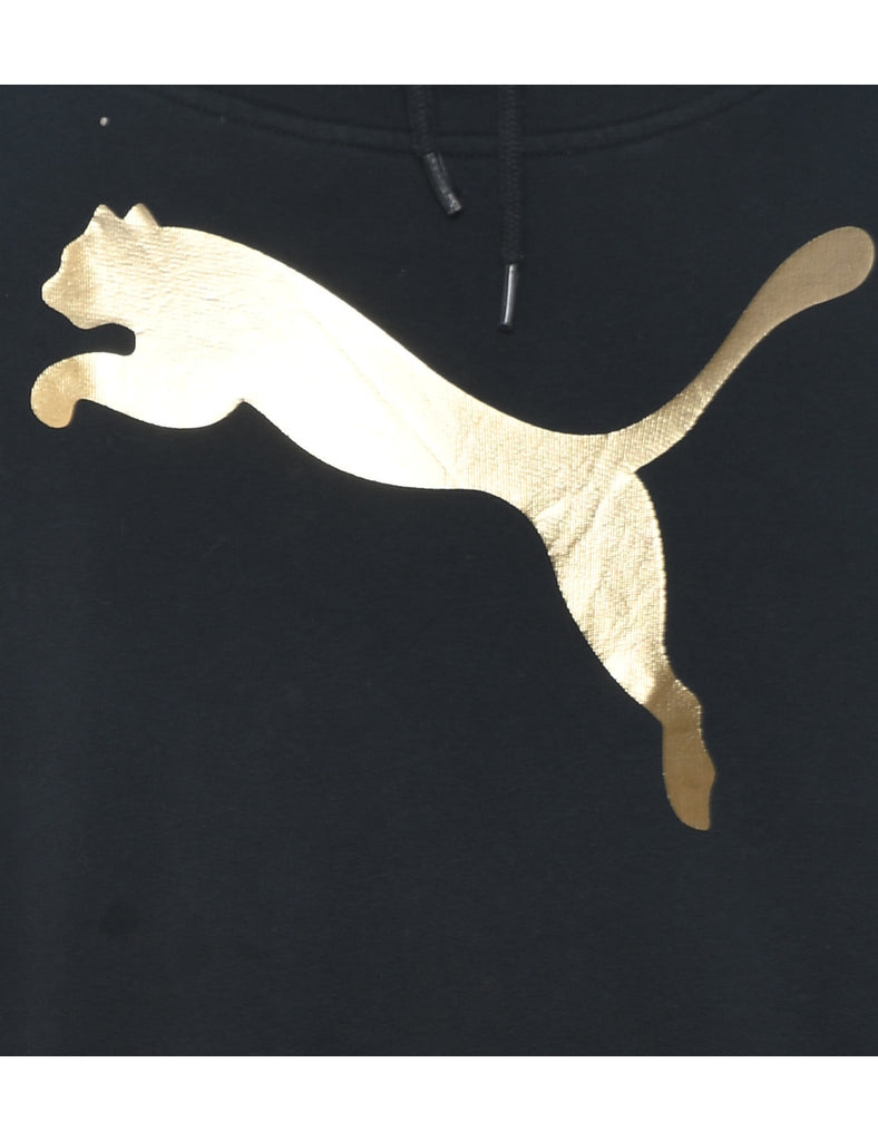 Puma Black & Gold Printed Sweatshirt - L