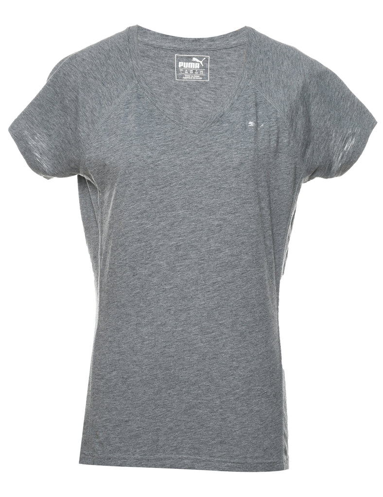 Puma Grey Classic Plain T-shirt - M
