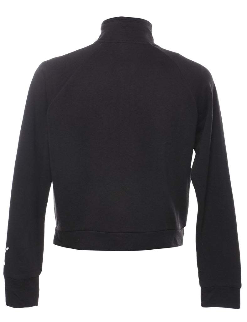 Puma Plain Quarter-Zip Monochrome Sweatshirt - M