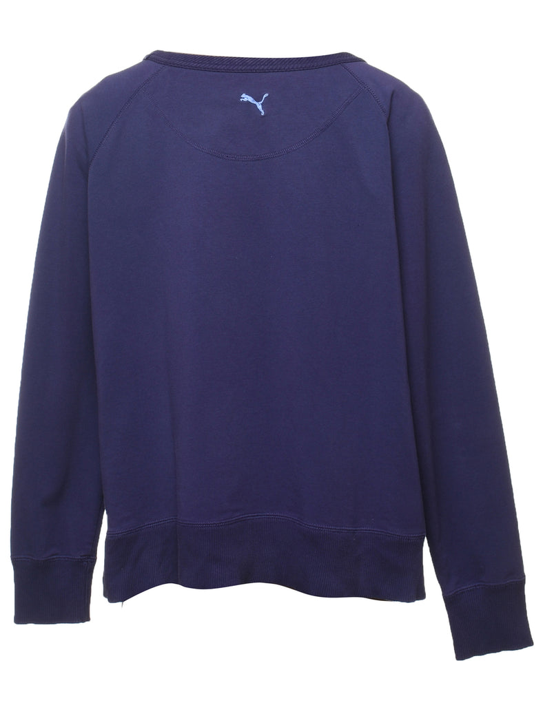 Puma Purple Printed Sweatshirt - L