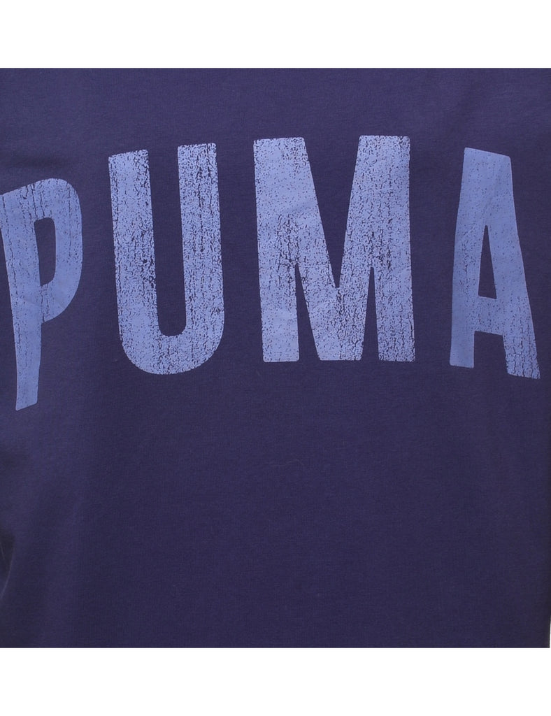 Puma Purple Printed Sweatshirt - L