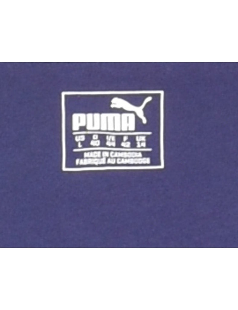 Puma Purple Printed Sweatshirt - L