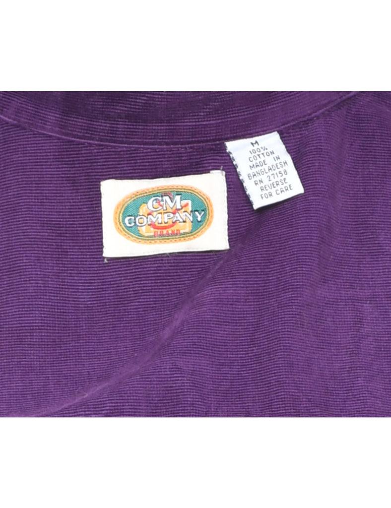 Purple Corduroy Shirt - M