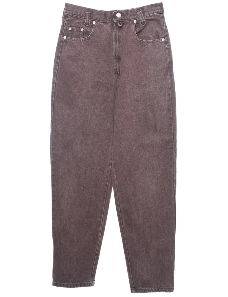 Purple Distressed Tapered Jeans - W26 L29