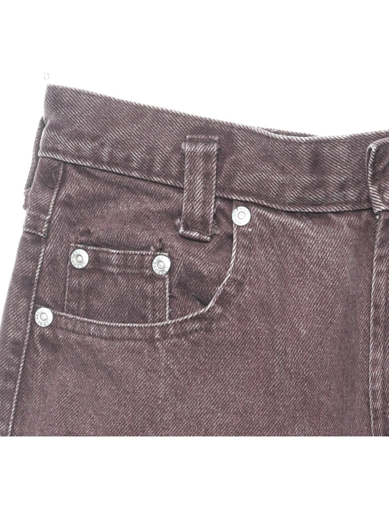 Purple Distressed Tapered Jeans - W26 L29