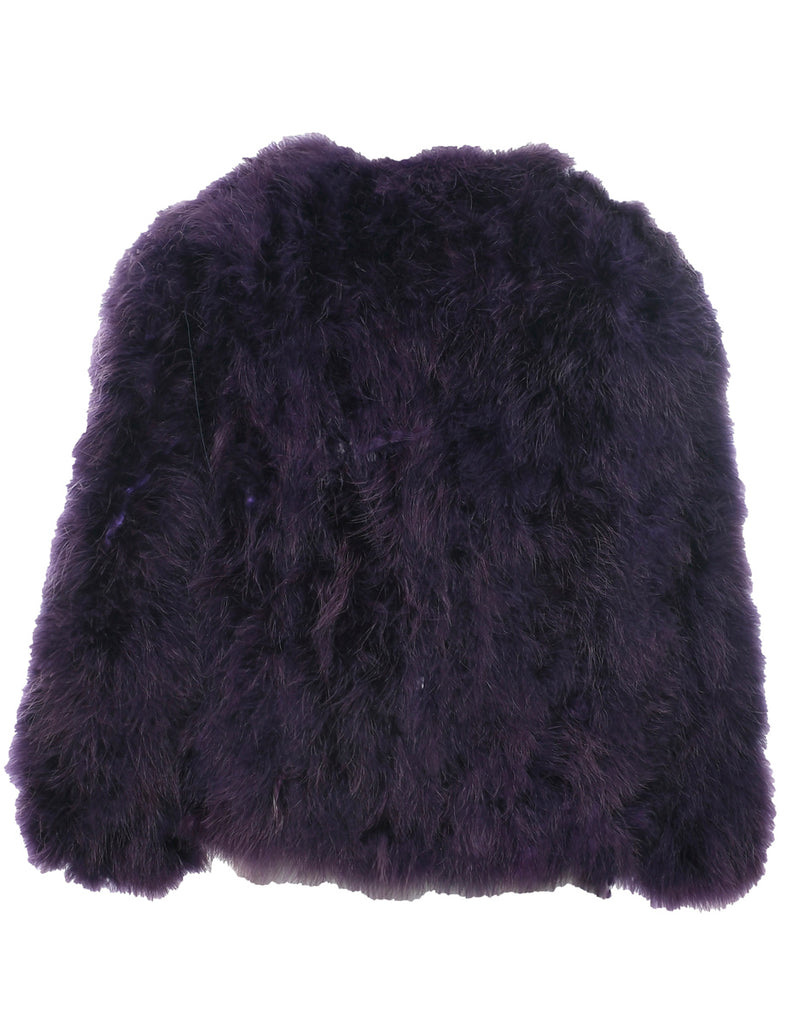 Purple Faux Fur Jacket - M