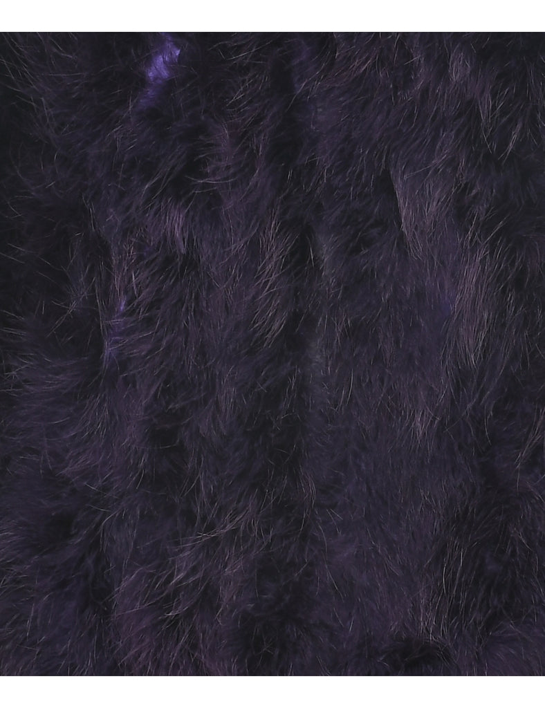 Purple Faux Fur Jacket - M