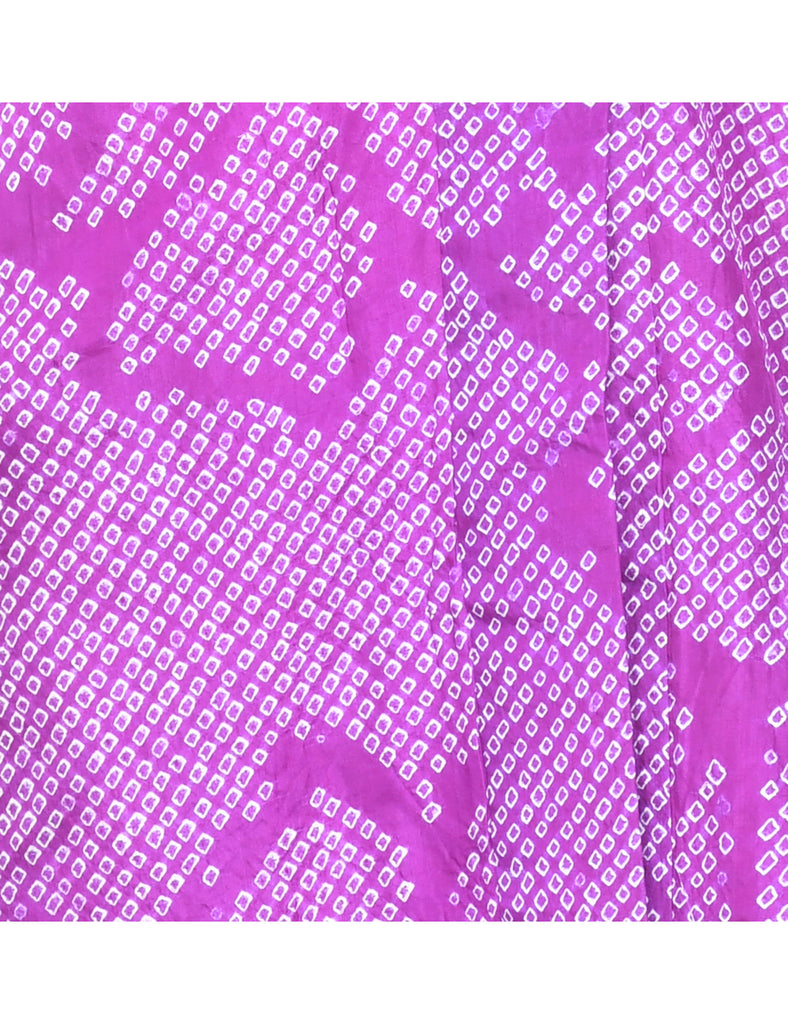 Purple Midi Length Kimono - L