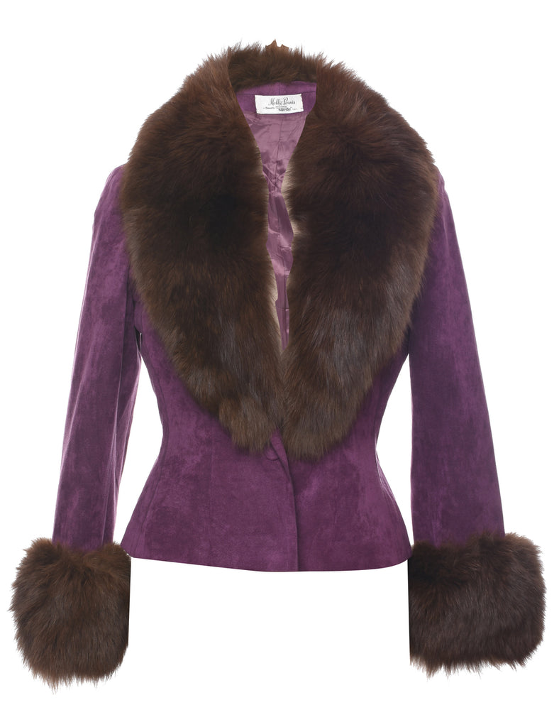Purple Suede Jacket - M