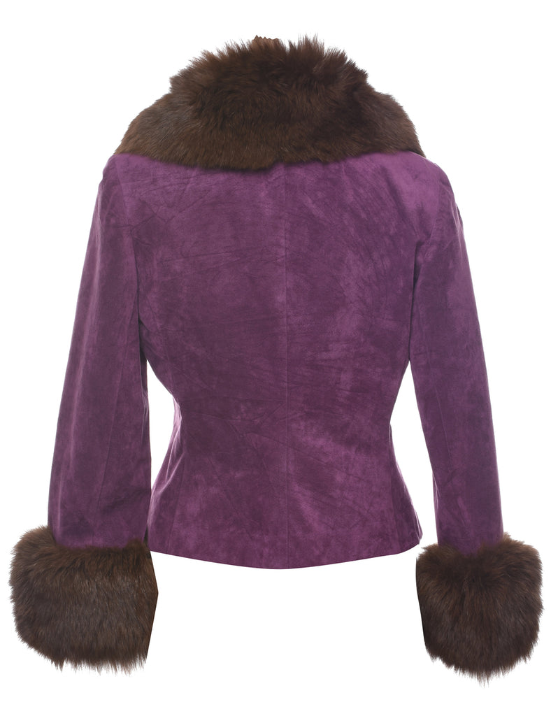 Purple Suede Jacket - M
