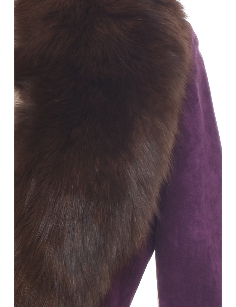 Purple Suede Jacket - M