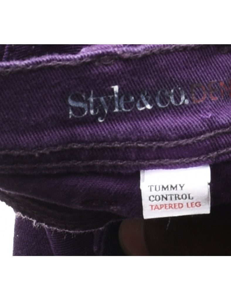 Purple Tapered Jeans - W29 L29