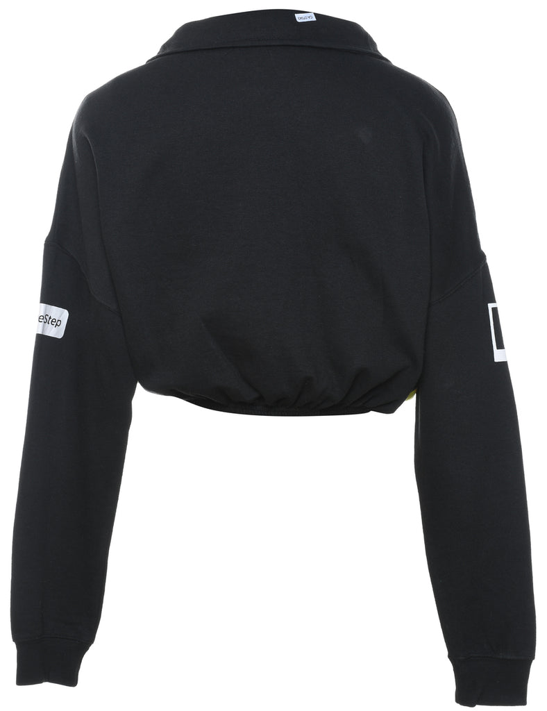 Quarter-Zip Multi-Colour Polaroid Design Sweatshirt - S