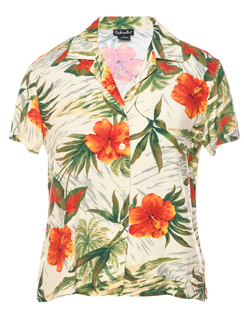 Rafaella Floral Hawaiian Shirt - S