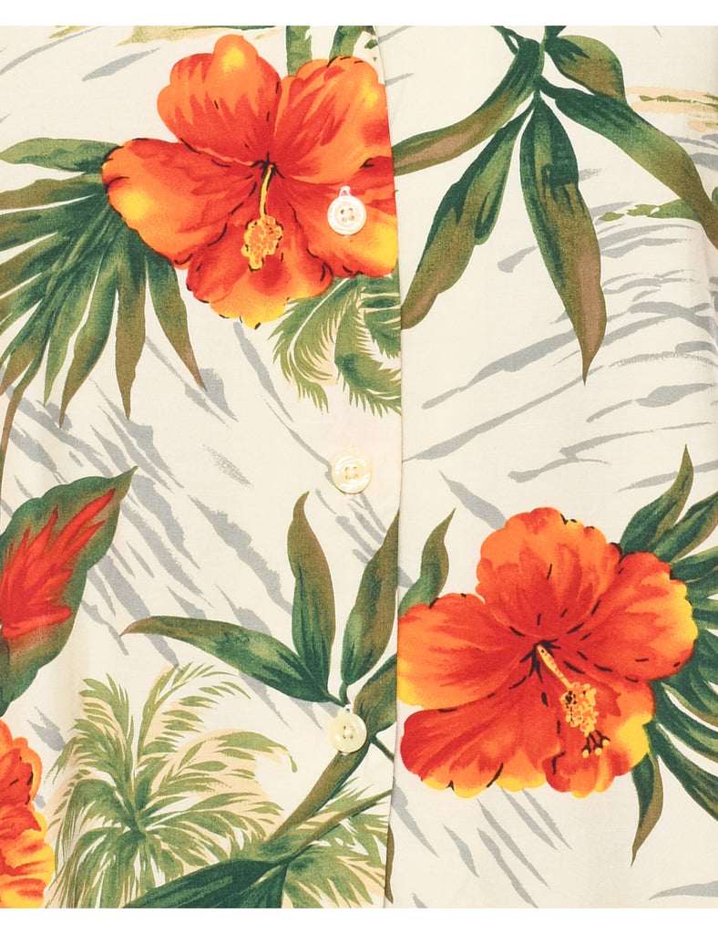 Rafaella Floral Hawaiian Shirt - S
