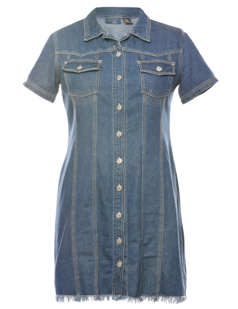 Rag Mini Denim Dress - L